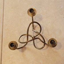 Josef Frank Svenskt Tenn Brass Swedish Modern 'Knot of Friendship' Candle Holder picture