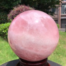 10.36LB Large Natural Pink Rose Quartz Sphere Crystal Ball Reiki Healing picture