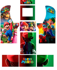 Arcade 1up Super Mario Custom Graphics Kit w/ Riser Artwork Side Art CPO picture