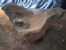 Ancient Native Indian Museum Quality,Grind Stone, Hopewell central Iowa artifact picture