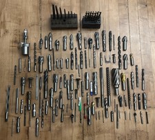 150 Machinist Assorted High Speed Steel Cutting Tool Drills Reamers End mill lot picture