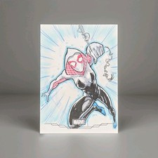 2025 Topps Chrome Marvel Studios GHOST SPIDER Sketch 1/1 GEORGE VEGA SPIDER-GWEN picture