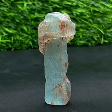 Rare Etched Blue Aquamarine Crystal – 112 Ct Raw Beryl Pencil Point picture
