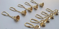 Antique Nautical Vintage Brass Bell Key Chain Keyring Lot of 10 pcs Halloween picture