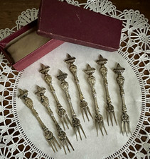 8 Vtg. Woodward & Lothrop pickle forks Souvenir Capitol Building Washington D.C. picture