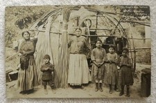 1921 Original Musquakie Indian Mothers & Children, Tama, Iowa, Meskwaki RPPC picture