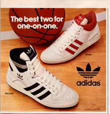 Adidas Vintage 1984 Magazine Ad Strider Decade Basketball Shoes Original Print picture
