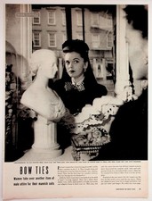 1940s War Living Magazine Page Bow Ties Women Fashion Pacquins Hand Cream Ad picture