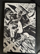 Batman Catwoman Jimbo Salgado Original Art SKETCH dc  COMICS picture