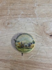 Vintage International Harvester McCormick Deering Button Pin picture