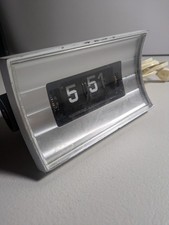 Vintage 1970s Bulova B-5410 Flip Clock Alarm Space Age MCM Japan Powers On picture