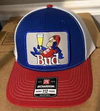 Bud Man Budweiser Bud Light  Hat Richardson 112 Cap Vintage Style picture