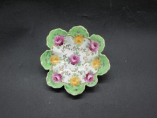 Beautiful Vintage, Hand Painted, Porcelain Nappy Dish/Trinket Bowl picture