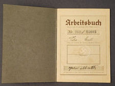 WW2 Germany.  Employment record book 19381 picture