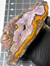 Stunning 2.6 lb Polished LAGUNA AGATE Beautiful Banding Druzy Fortification  picture