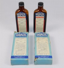 2 Hadacol Dietary Supplement Vintage 1930s Pharmacy Apothecary Bottles in Box picture