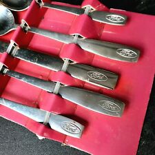Nos Ford 5 Piece Silverware Set . 2 spoons 2 forks & knife. Vintage lot 1990's? picture