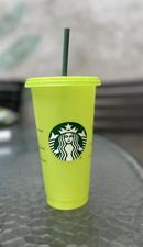 Starbucks Reusable Color Changing Cold Cup  24 oz *ONE CUP ONLY*Green picture