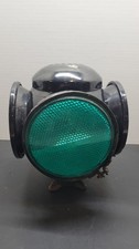 Vintage Adlake Railroad 4-Way Signal Lantern Light Lamp Green Lens picture