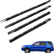4 Pcs Weatherstrip Window Trim Compatible with Toyota Sequoia 2001-2007 picture