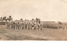 WWI British Colonial Army Band Pith Helmets Soldiers Real Photo Postcard picture