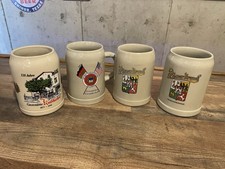 Lot of 4 Vintage German Beer Steins PilsnerUrquell Kluss Military Heilbronn 0.5L picture
