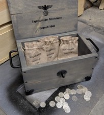 WWII Nazi Germany Reichsbank Chest And Bags - Reproduction picture