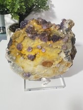Tanzanite Fluorite On tan-colored quartz-rich matrix Statement PEACE  1KG 210G picture