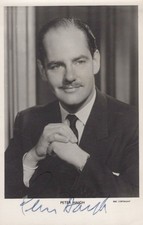 PETER HAIGH 1925-2001 BBC ANNOUNCER autographed Hand Signed RPPC PC picture