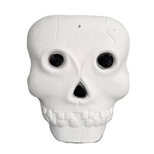 Vintage Blinky Glow Light Halloween Skull Blow Mold Lamp USA 8.5