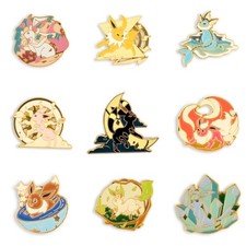Pokemon Eeveelution Enamel Pin Set 9 Collectible Eevee & All Evolutions picture
