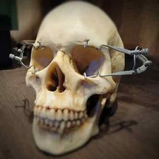 X2 Eye Speculum Set, Vintage Medical Style Eye Spreader Display, Oddities picture