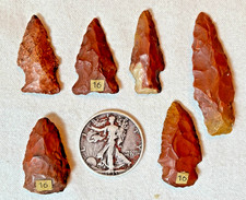 6 Associated POINTS Horse Creek chert? locale #16   1.25-2.25