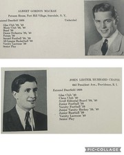 Gordon Macrae (Actor) John Chafee (Governor) 1940 Deerfield Academy MA Yearbook picture