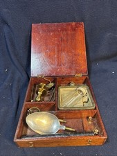 Vintage Early 1900s Wooden Cased Scientific Instrument or Tool Set – As-Is picture