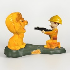 Vintage Mascon Sir Reginal Play-N-Save Mechanical Lion Bank WORKING 15” picture