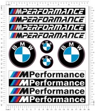 BMW M Performance CAR Motorcycle Stickers Set Laminated Decals Emblem Logo picture