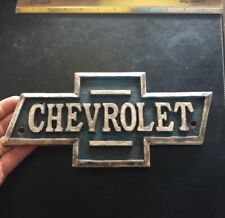 Chevrolet Sign Plaque Patina Car Truck Chevy Cast Iron Silverado Auto HOTROD picture