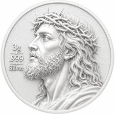 Jesus Christ - Finite Body, Infinite Soul 3g Silver Round picture