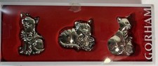 GORHAM silver Plated Kitten Ornaments *NIB* picture