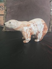 Vintage Sitka Alaskan Wildlife Clay Earthtone Swirl Pottery Bear Souvenir 11