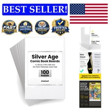 100  Quality Comic Book Boards - 24PT Support for Collectors picture
