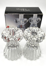 Pair - Vintage Studio Nova (Japan) Crystal Candlestick Holders, 