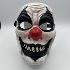 Scary Clown Mask Moving Jaw Hard Plastic Halloween Costume Horror Adult picture