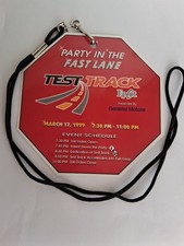 1999 Epcot Test Track Opening Event Badge Lanyard Walt Disney World GM picture