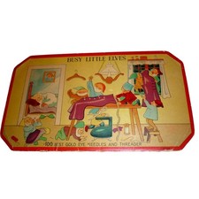 Vintage Busy Little Elves Sewing Needle Book Japan 1953.7 Litho Cardboard Case picture