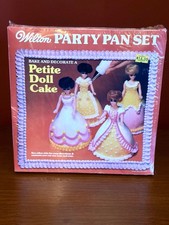 Vintage 1977 Wilton Enterprises Petite Doll Cake Party Pan Set, NOS, Box Sealed picture