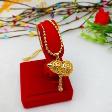 48kplated necklace pendant jewelry women's gourd pendant girl's birthday gift picture