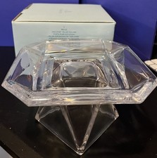 Partylite Discover Pillar Holder P8163 Faceted Glass Prism Candle Holder Retired picture
