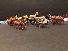 Vintage Plastic Horses ~2inches long ~1.5inches tall 14 figure lot, Decent Shape picture